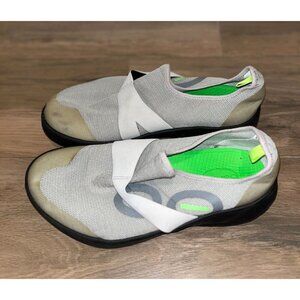 OOFOS Womens Casual Slip-On Sneakers Size 11 Gray Mesh With White Strap